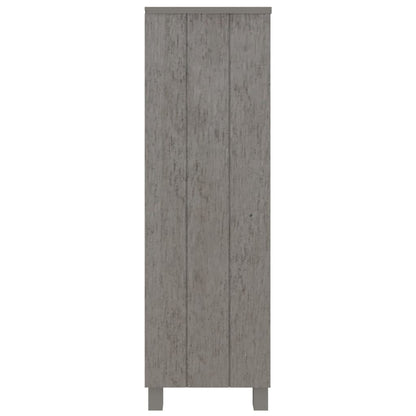 vidaXL Bücherschrank HAMAR Hellgrau 85x35x112 cm Massivholz Kiefer