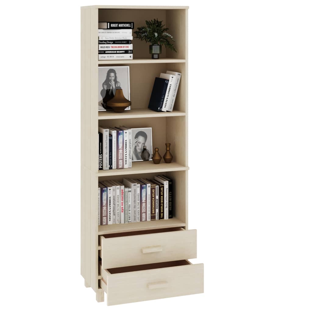 vidaXL Buffet haut HAMAR Marron miel 60x35x180 cm Pin massif