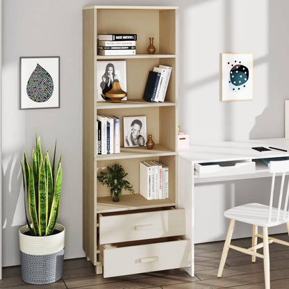 vidaXL Buffet haut HAMAR Marron miel 60x35x180 cm Pin massif
