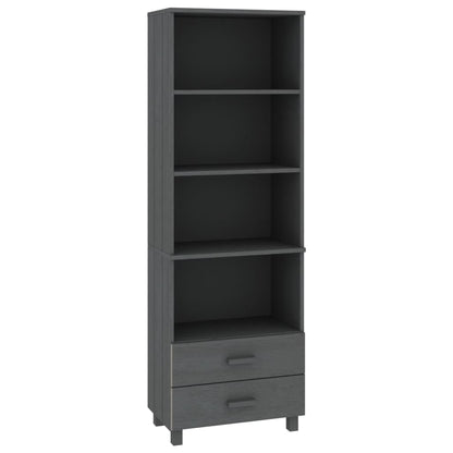 vidaXL Highboard HAMAR Gris foncé 60x35x180 cm Bois de pin massif