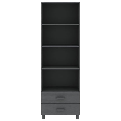 vidaXL Highboard HAMAR Gris foncé 60x35x180 cm Bois de pin massif