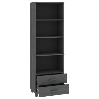 vidaXL Highboard HAMAR Gris foncé 60x35x180 cm Bois de pin massif
