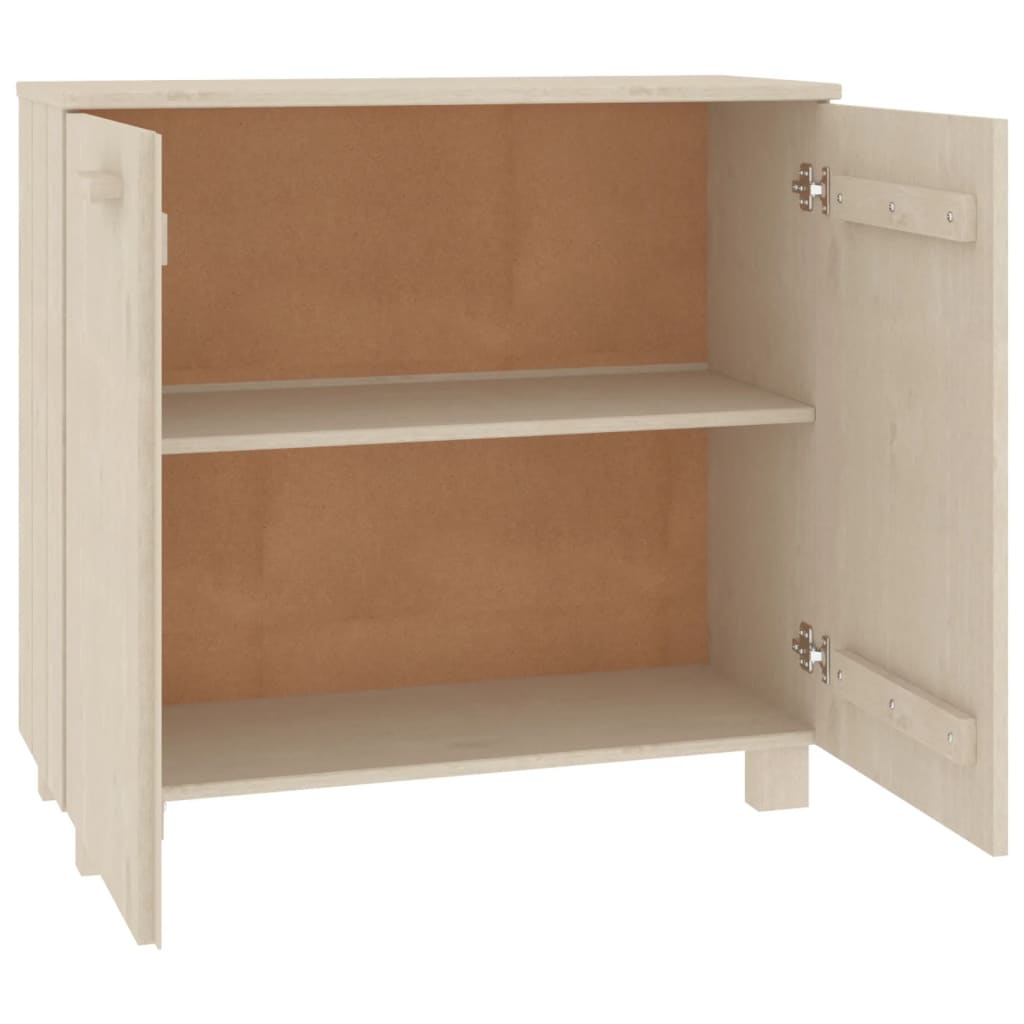 vidaXL Bahut HAMAR Marron miel 85x35x80 cm Bois de pin massif