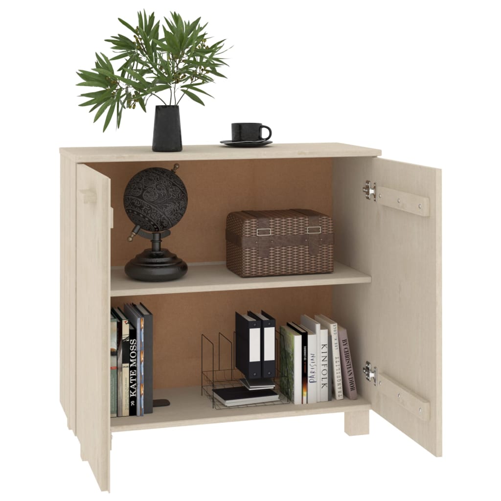 vidaXL Bahut HAMAR Marron miel 85x35x80 cm Bois de pin massif
