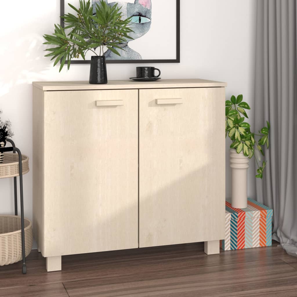 vidaXL Bahut HAMAR Marron miel 85x35x80 cm Bois de pin massif