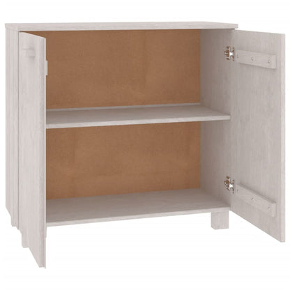 vidaXL Buffet HAMAR Blanc 85x35x80 cm Bois de pin massif
