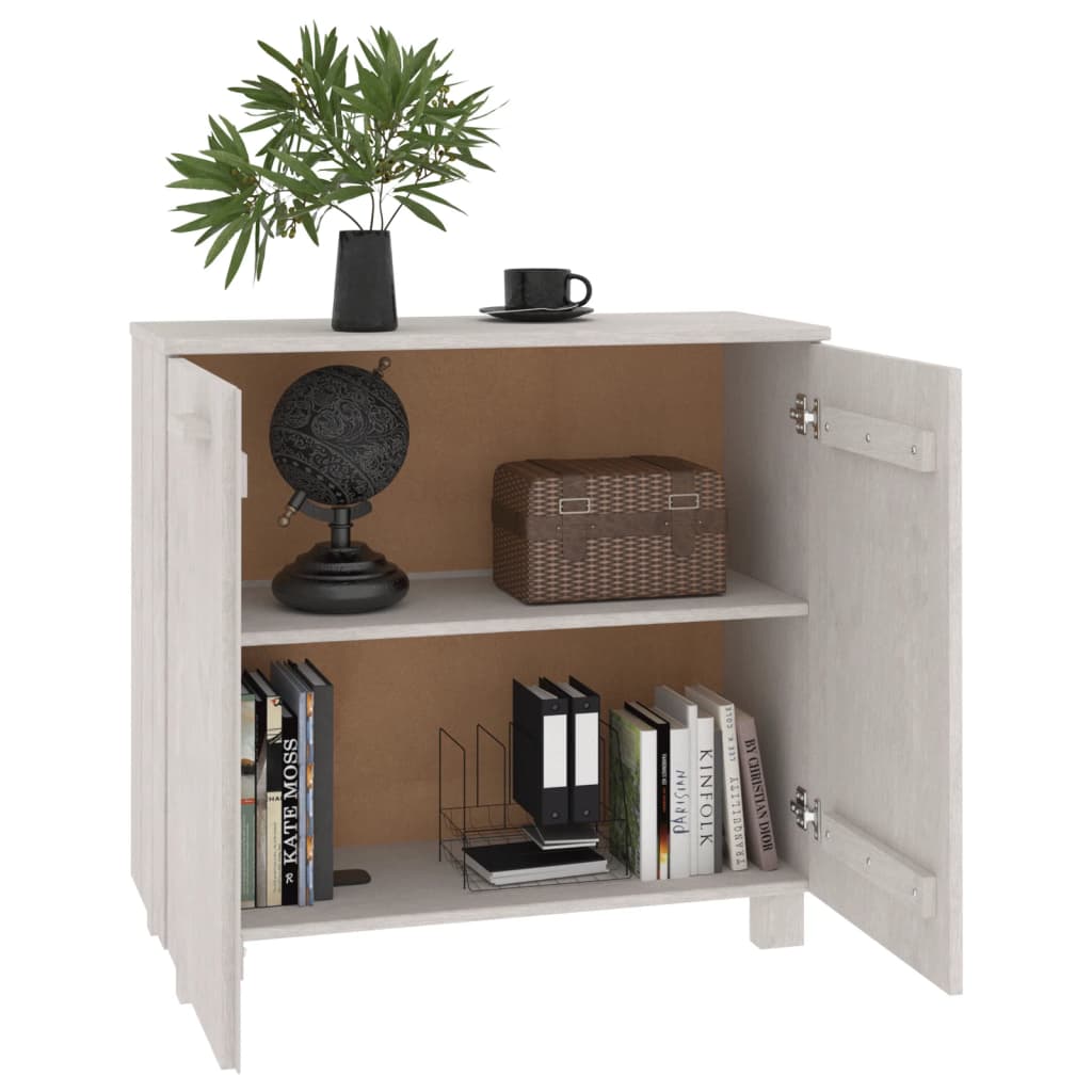 vidaXL Buffet HAMAR Blanc 85x35x80 cm Bois de pin massif