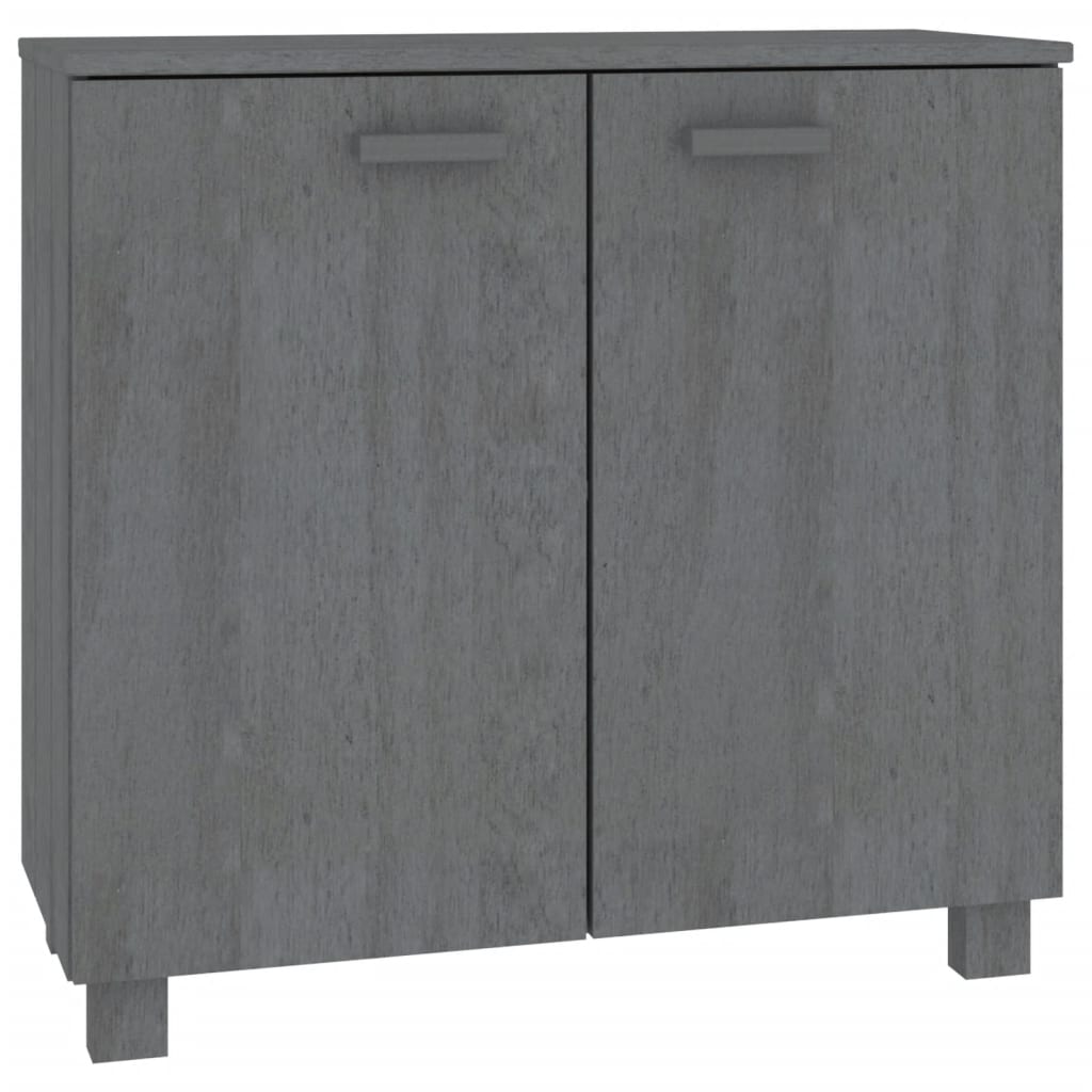 vidaXL Commode HAMAR Gris foncé 85x35x80 cm Pin massif
