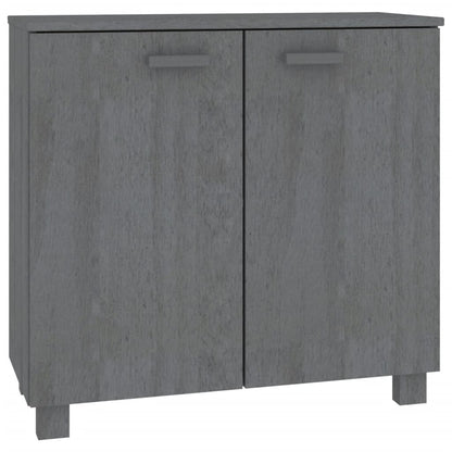 vidaXL Commode HAMAR Gris foncé 85x35x80 cm Pin massif