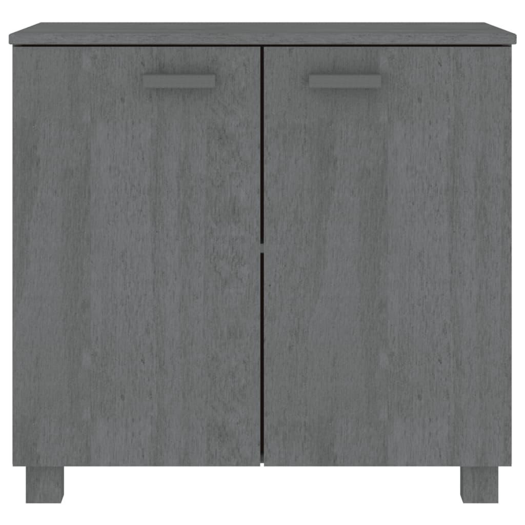 vidaXL Commode HAMAR Gris foncé 85x35x80 cm Pin massif