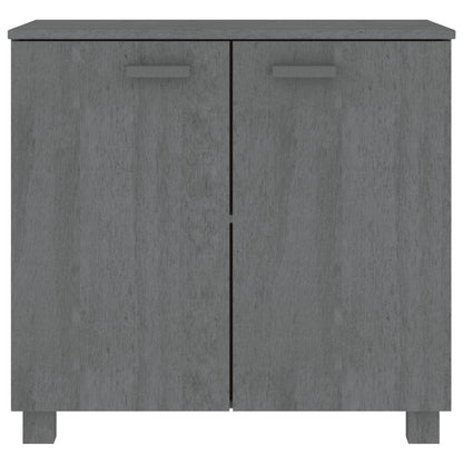 vidaXL Commode HAMAR Gris foncé 85x35x80 cm Pin massif