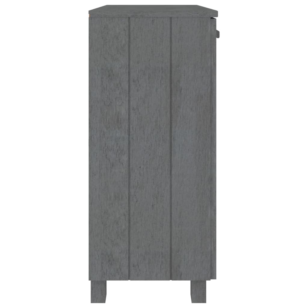 vidaXL Commode HAMAR Gris foncé 85x35x80 cm Pin massif