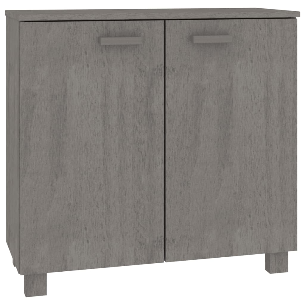vidaXL Buffet HAMAR Gris clair 85x35x80 cm Bois de pin massif