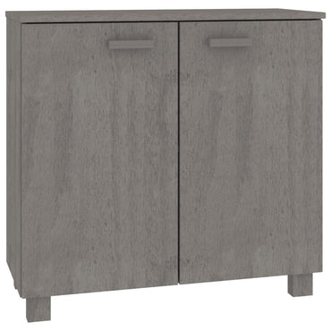 vidaXL Buffet HAMAR Gris clair 85x35x80 cm Bois de pin massif