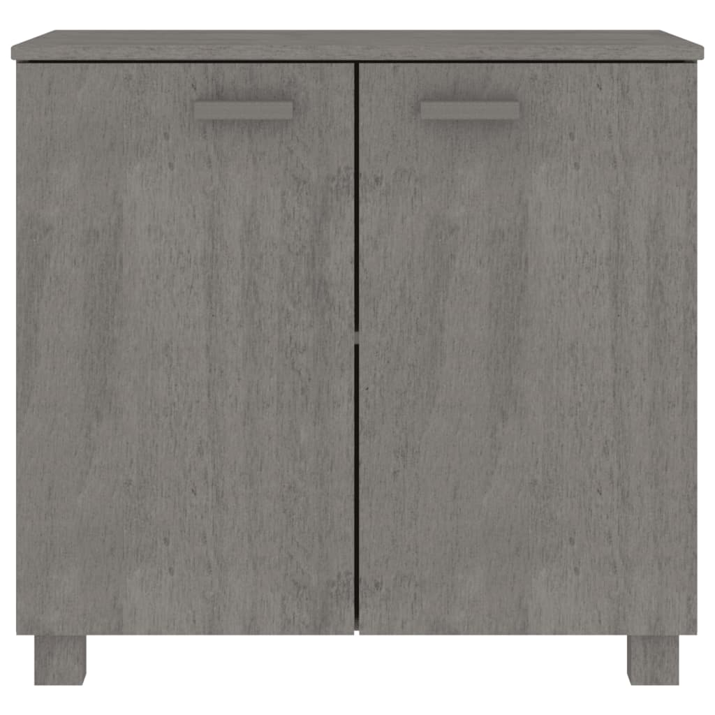 vidaXL Buffet HAMAR Gris clair 85x35x80 cm Bois de pin massif