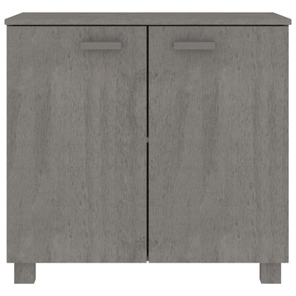 vidaXL Buffet HAMAR Gris clair 85x35x80 cm Bois de pin massif