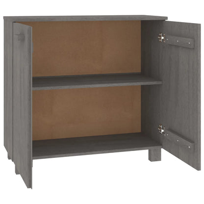 vidaXL Buffet HAMAR Gris clair 85x35x80 cm Bois de pin massif