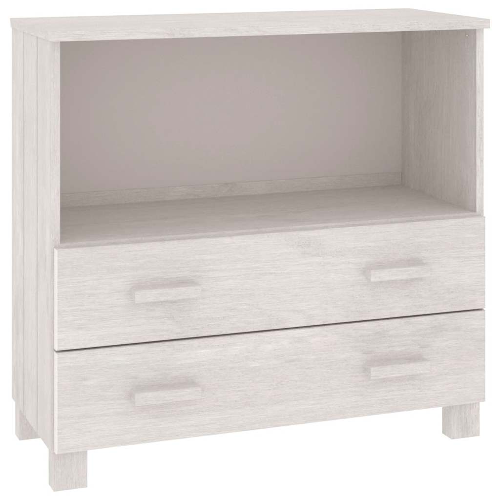 vidaXL Buffet HAMAR Blanc 85x35x80 cm Bois de pin massif