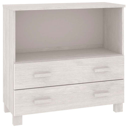 vidaXL Buffet HAMAR Blanc 85x35x80 cm Bois de pin massif