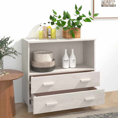 vidaXL Buffet HAMAR Blanc 85x35x80 cm Bois de pin massif
