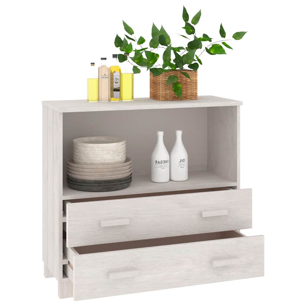 vidaXL Buffet HAMAR Blanc 85x35x80 cm Bois de pin massif