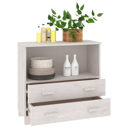 vidaXL Buffet HAMAR Blanc 85x35x80 cm Bois de pin massif