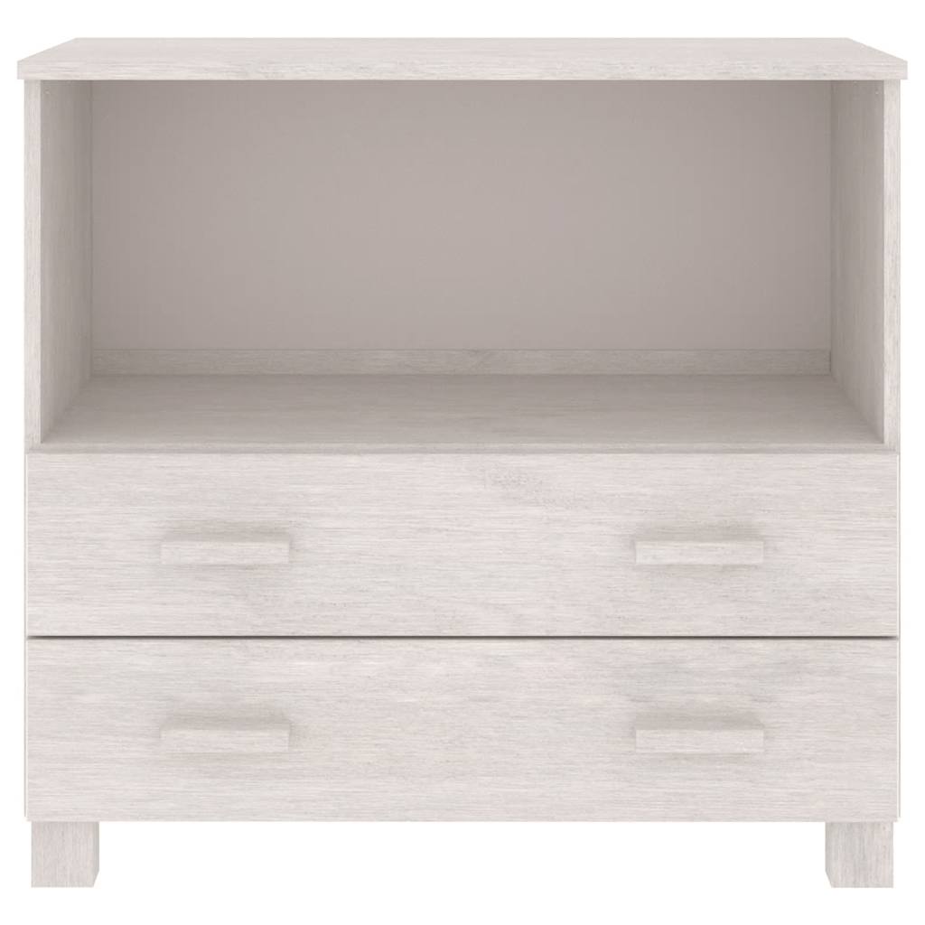 vidaXL Buffet HAMAR Blanc 85x35x80 cm Bois de pin massif