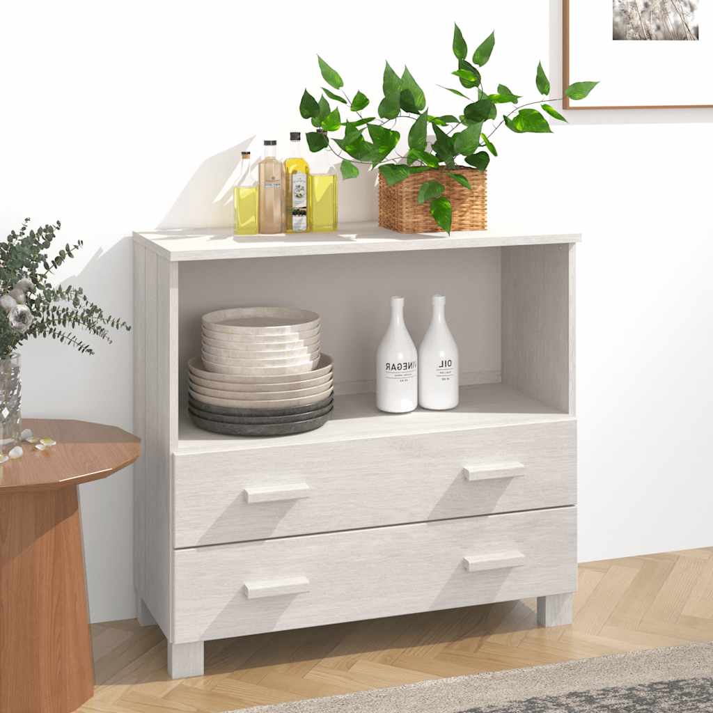 vidaXL Buffet HAMAR Blanc 85x35x80 cm Bois de pin massif