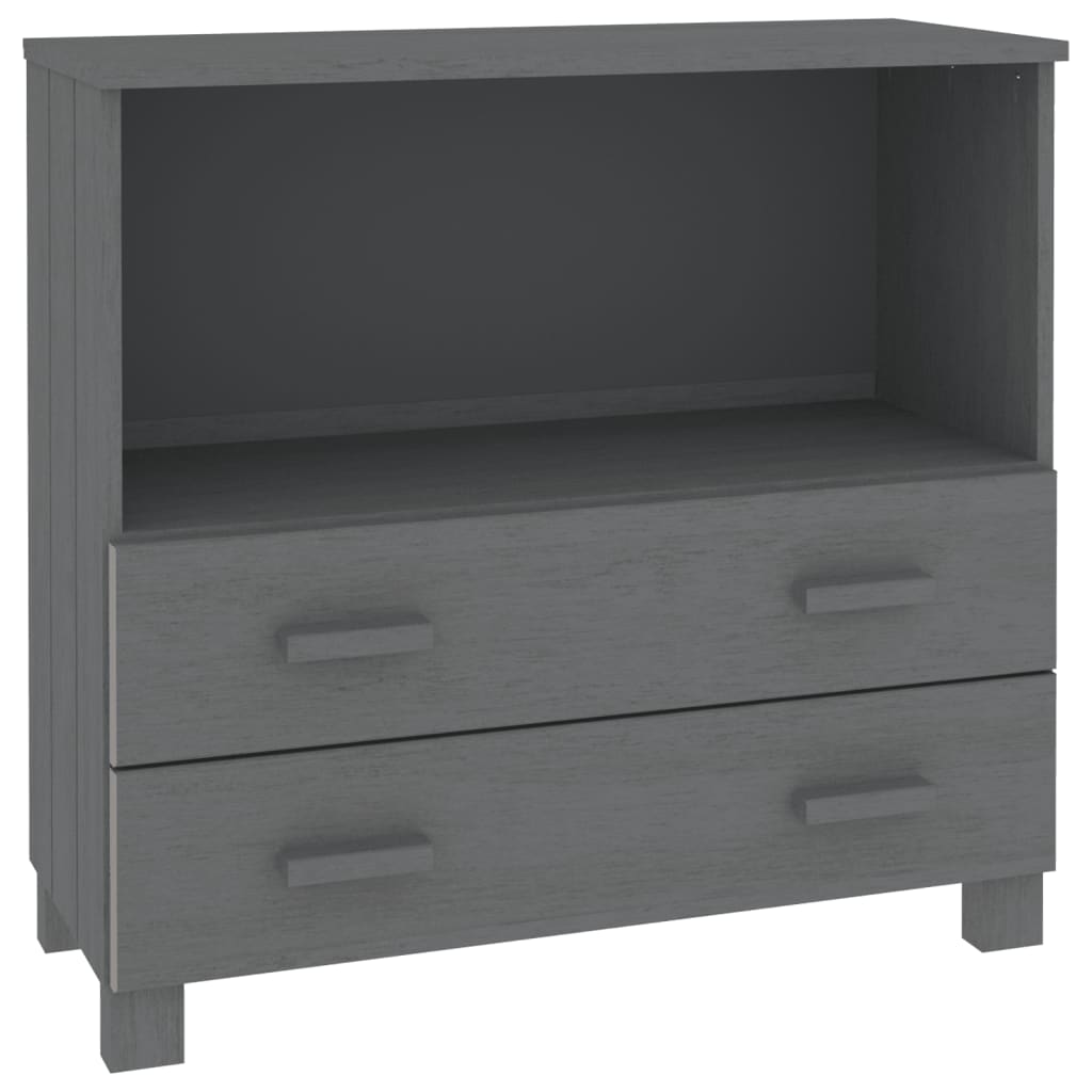 vidaXL Commode HAMAR Gris foncé 85x35x80 cm Pin massif
