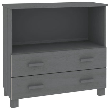 vidaXL Commode HAMAR Gris foncé 85x35x80 cm Pin massif