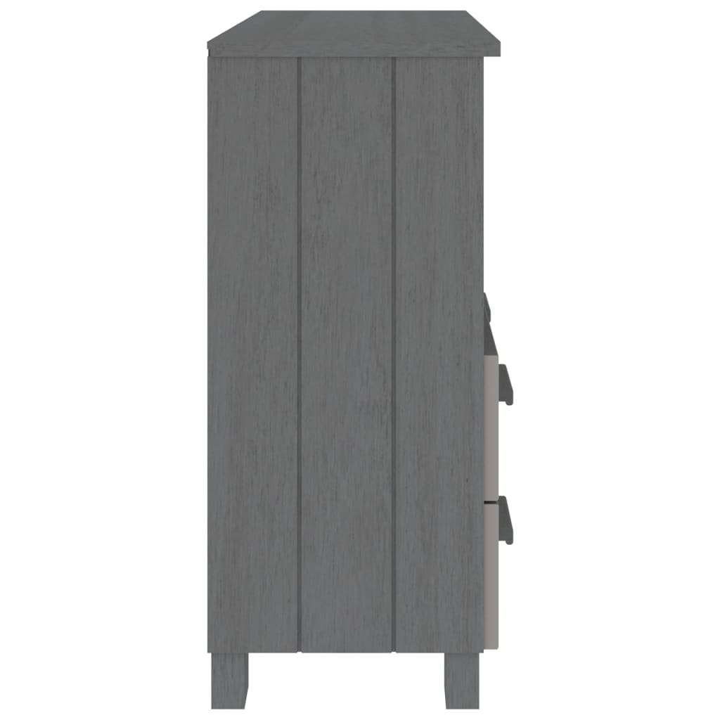 vidaXL Commode HAMAR Gris foncé 85x35x80 cm Pin massif