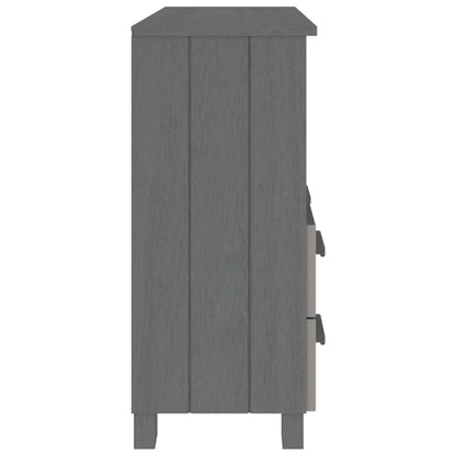vidaXL Commode HAMAR Gris foncé 85x35x80 cm Pin massif