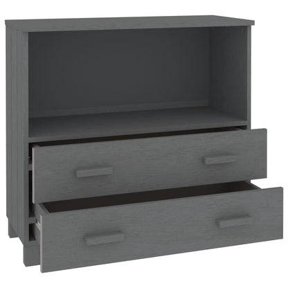 vidaXL Commode HAMAR Gris foncé 85x35x80 cm Pin massif