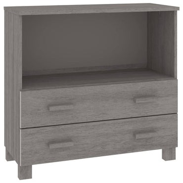 vidaXL Buffet HAMAR Gris clair 85x35x80 cm Bois de pin massif