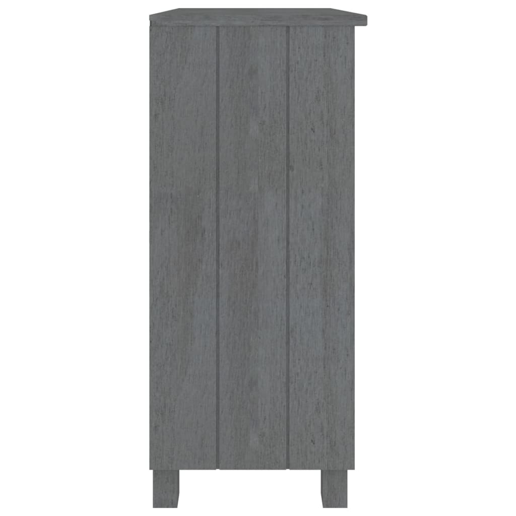 vidaXL Commode HAMAR Gris foncé 85x35x80 cm Pin massif