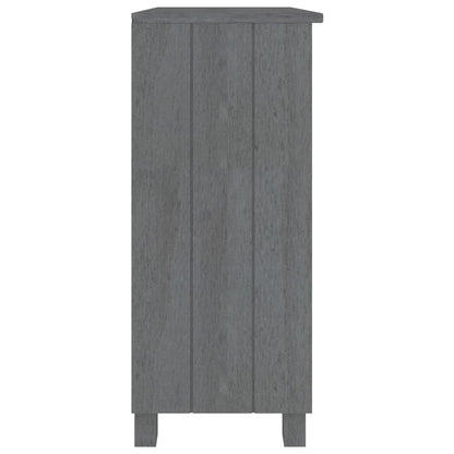 vidaXL Commode HAMAR Gris foncé 85x35x80 cm Pin massif