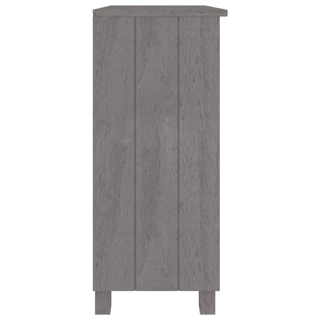vidaXL Buffet HAMAR Gris clair 85x35x80 cm Bois de pin massif