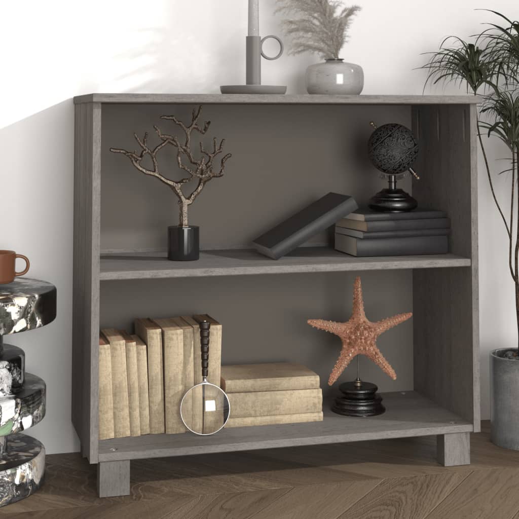 vidaXL Buffet HAMAR Gris clair 85x35x80 cm Bois de pin massif