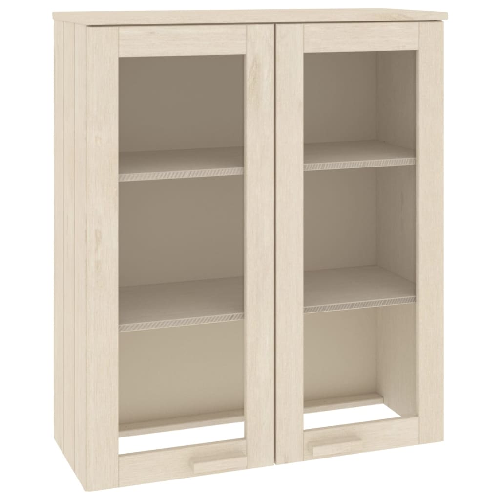 vidaXL Meuble haut HAMAR Marron miel 85x35x100 cm Bois massif