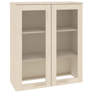 vidaXL Meuble haut HAMAR Marron miel 85x35x100 cm Bois massif