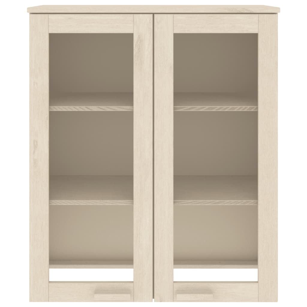 vidaXL Meuble haut HAMAR Marron miel 85x35x100 cm Bois massif