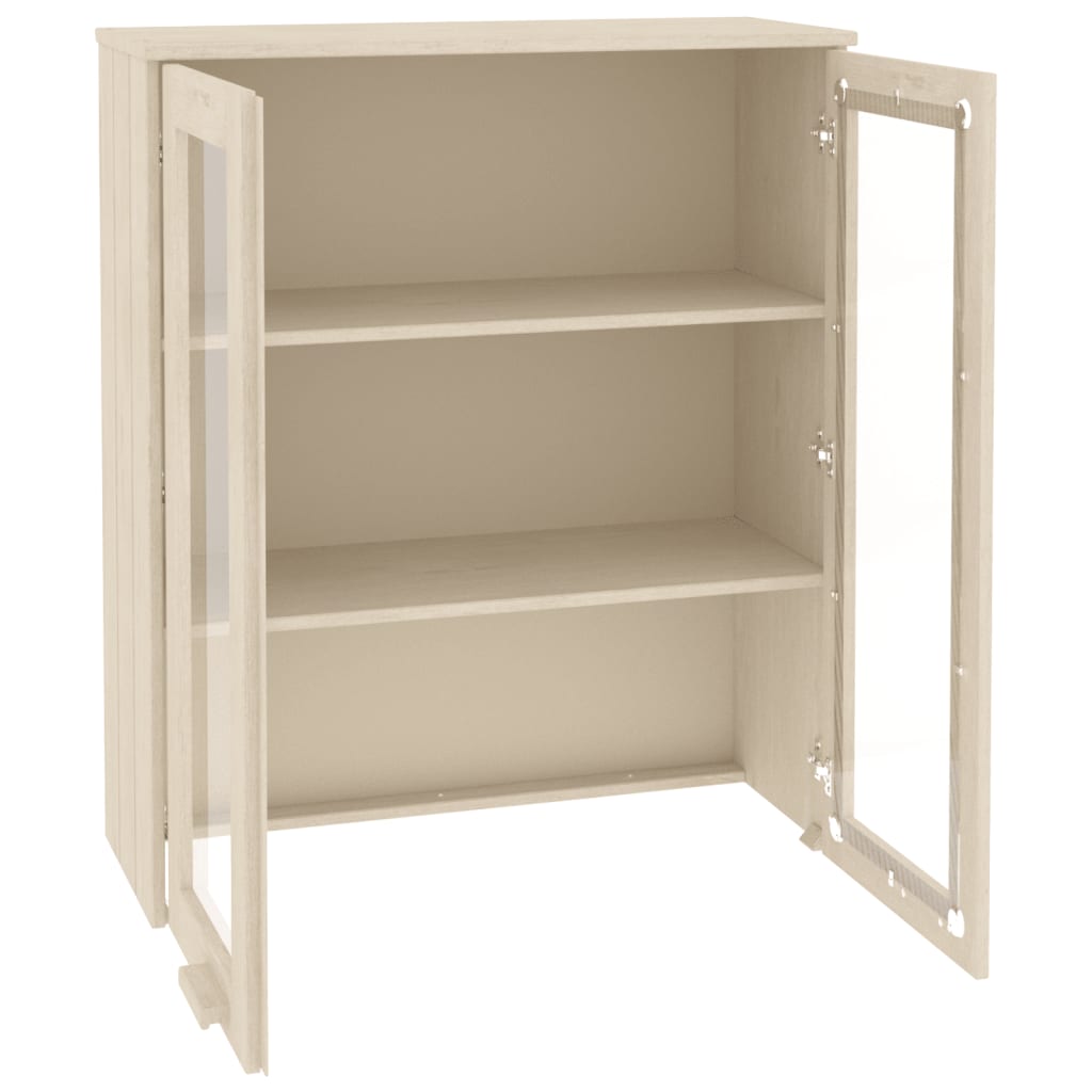 vidaXL Meuble haut HAMAR Marron miel 85x35x100 cm Bois massif