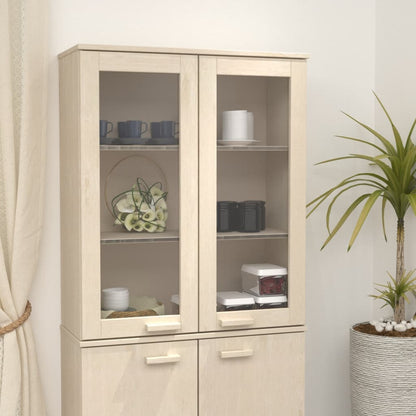 vidaXL Meuble haut HAMAR Marron miel 85x35x100 cm Bois massif