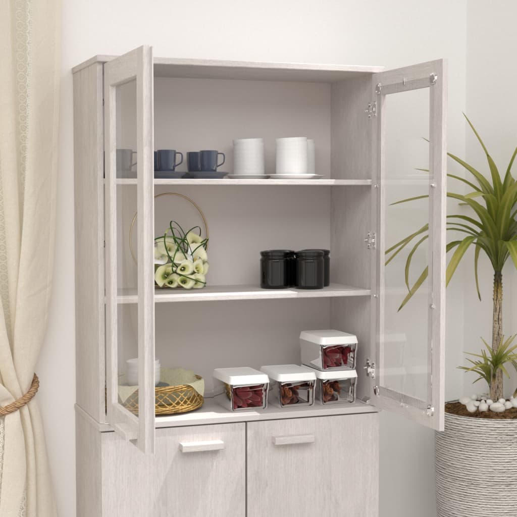 Dessus de bahut vidaXL HAMAR blanc 85x35x100 cm bois massif