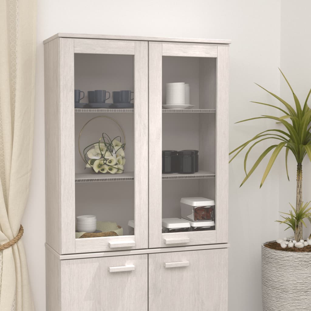 Dessus de bahut vidaXL HAMAR blanc 85x35x100 cm bois massif