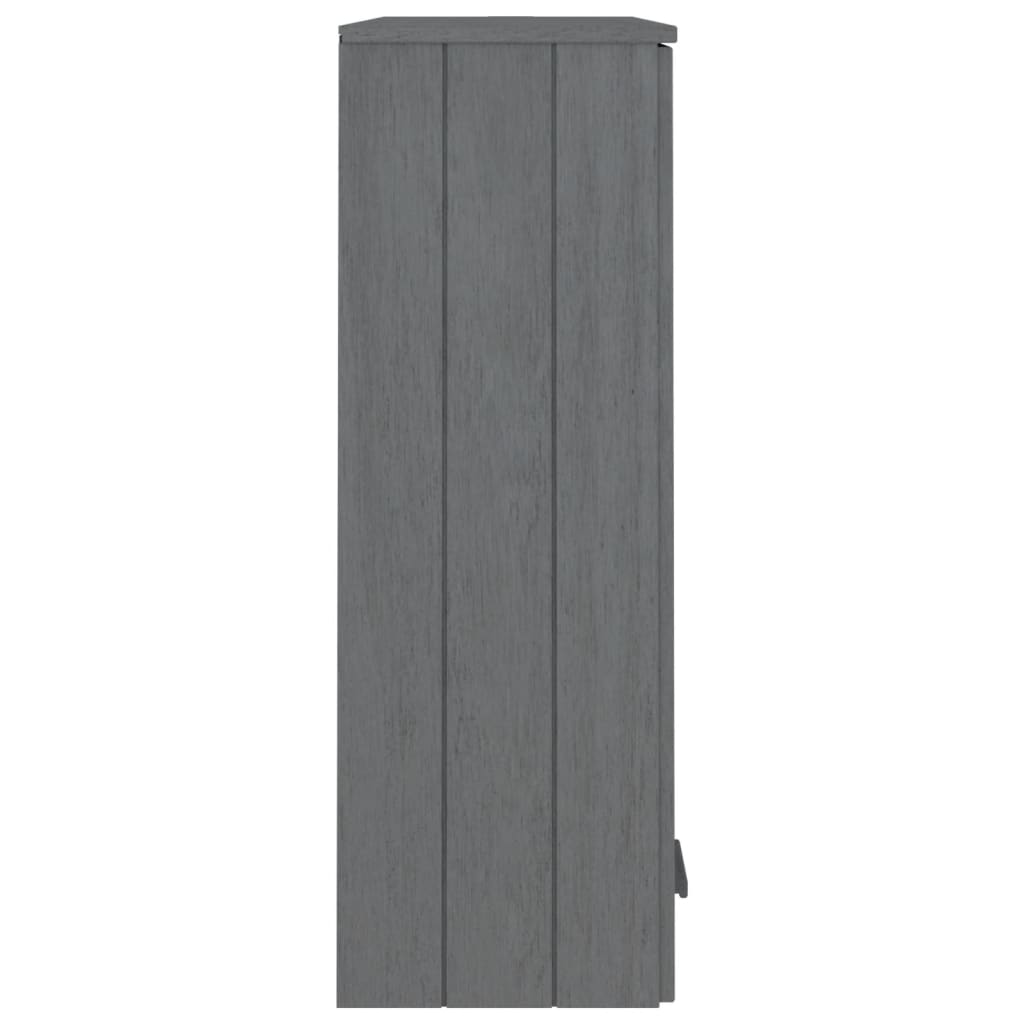 vidaXL Élément haut de vaisselier HAMAR gris foncé 85x35x100 cm bois massif
