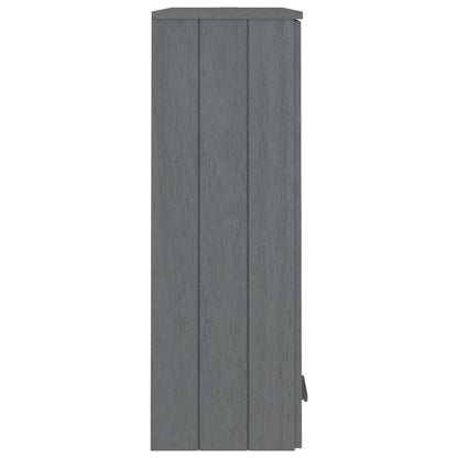 vidaXL Élément haut de vaisselier HAMAR gris foncé 85x35x100 cm bois massif