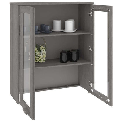 Dessus de buffet HAMAR gris clair vidaXL 85x35x100 cm bois massif