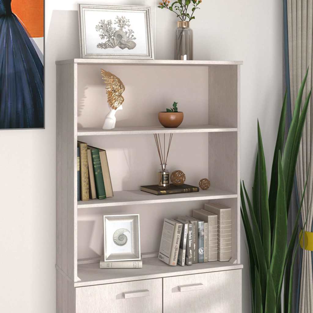 vidaXL Élément haut de bahut HAMAR blanc 85x35x100 cm bois massif