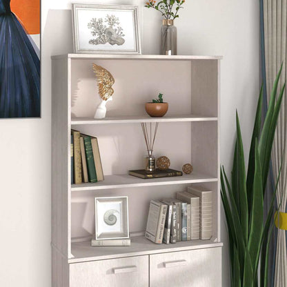 vidaXL Élément haut de bahut HAMAR blanc 85x35x100 cm bois massif